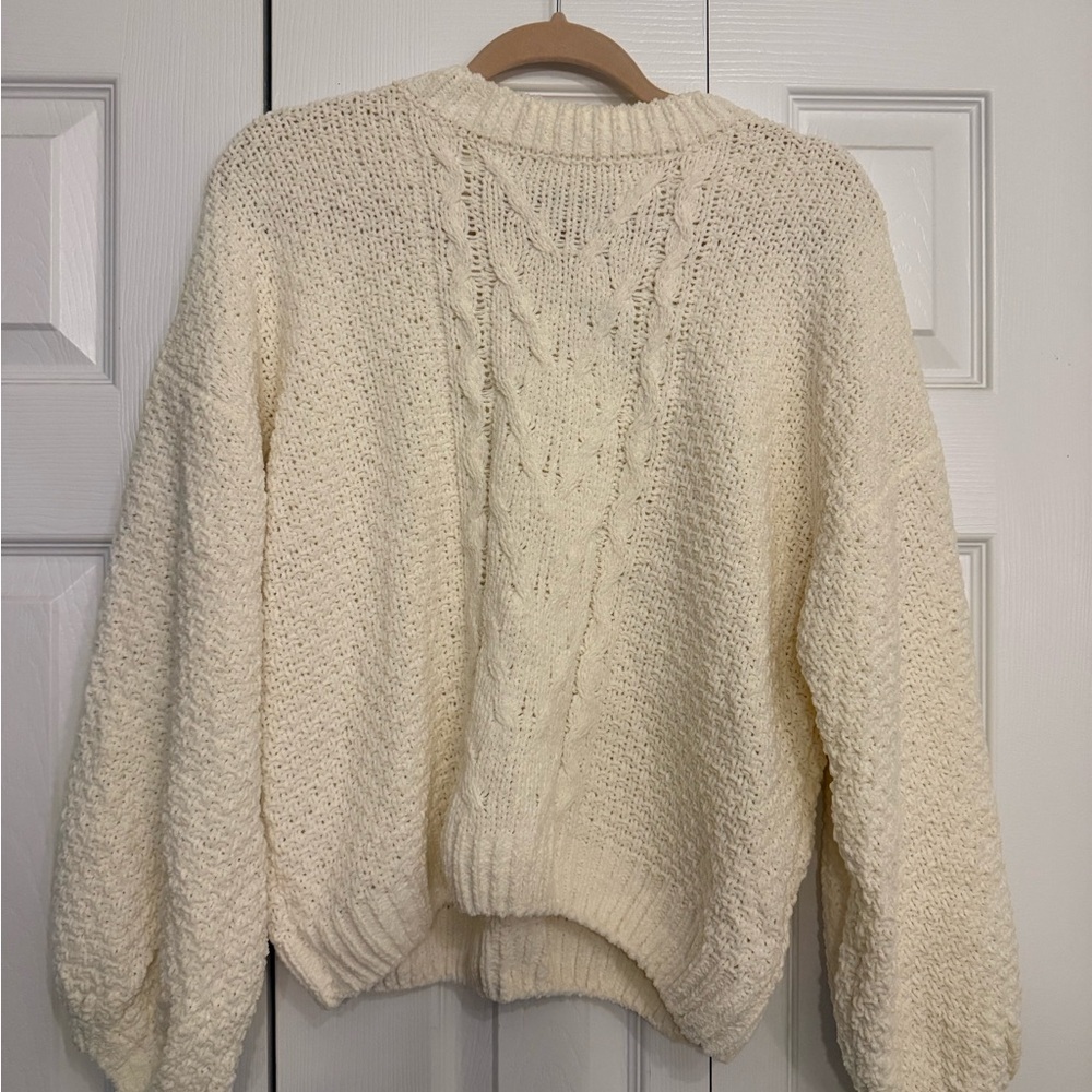 HYFVE Cream Cable Knit Sweater